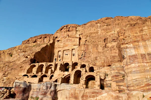 Ürdün Petra Antik Sitesi Kabirde Güzel Dünyanın Mucizesi — Stok fotoğraf