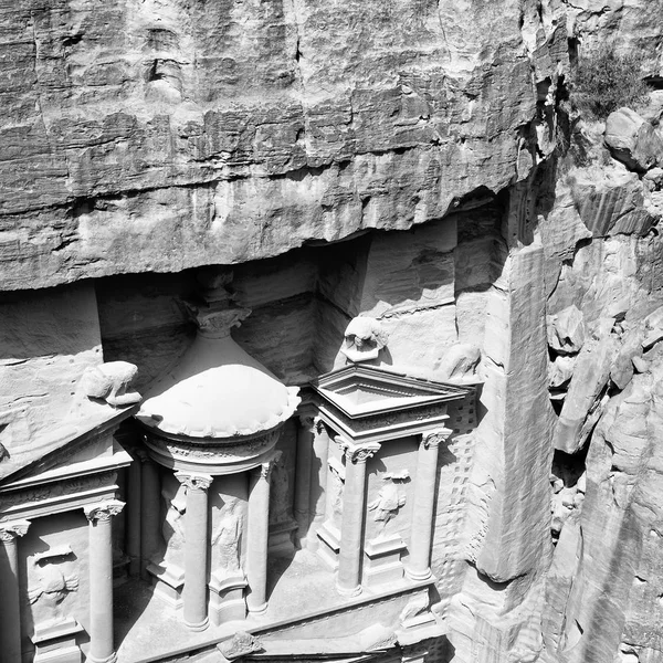 High Antique Site Petra Jordan Beautiful Wonder World — стоковое фото