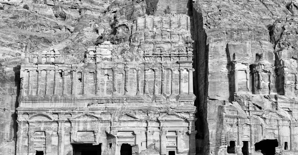 Tumba Sítio Antigo Petra Jordânia Bela Maravilha Mundo — Fotografia de Stock