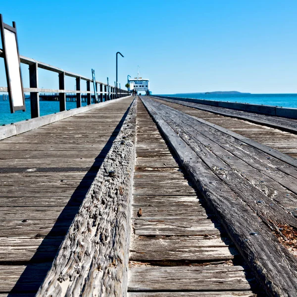 Australia Fraser Island Vecchio Porto Legno Come Concetto Vacanza — Foto Stock