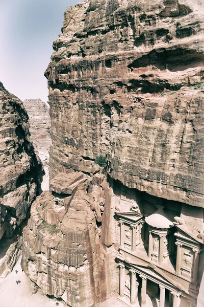 Sitio Antiguo Petra Jordania Una Las Maravillas Hermosas Del Mundo — Foto de Stock