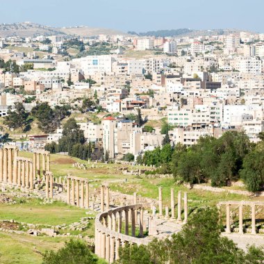 : Jerash jordan antik arkeolojik site turist için klasik miras