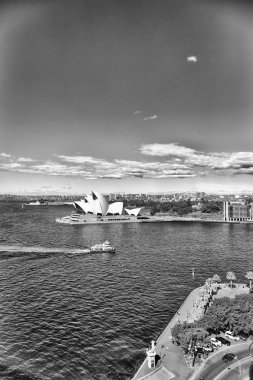 Avustralya, Sydney-Ağustos 2017-opera binası ve tekne yaklaşık