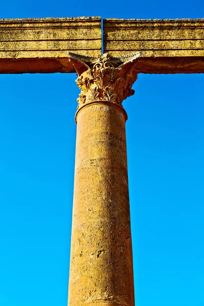 the antique column and archeological site classical heritage