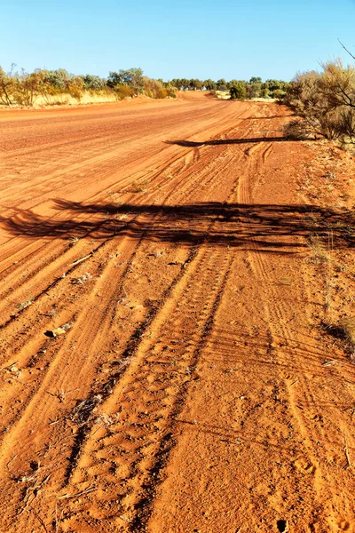 Австралии Outback Улице Пустыне Концепции Приключений — стоковое фото