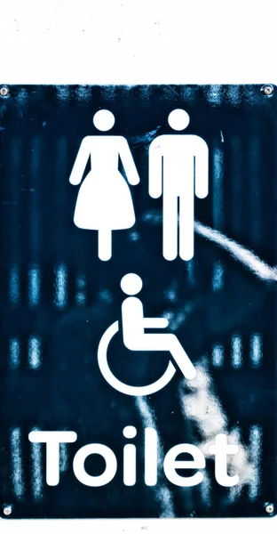 Drzwi Toalety Znak Dla Kierunku — Zdjęcie stockowe