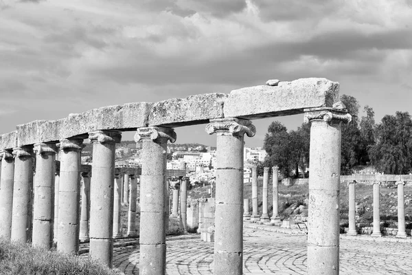 Jerash Jordan Sítio Arqueológico Antigo Património Clássico Turista — Fotografia de Stock