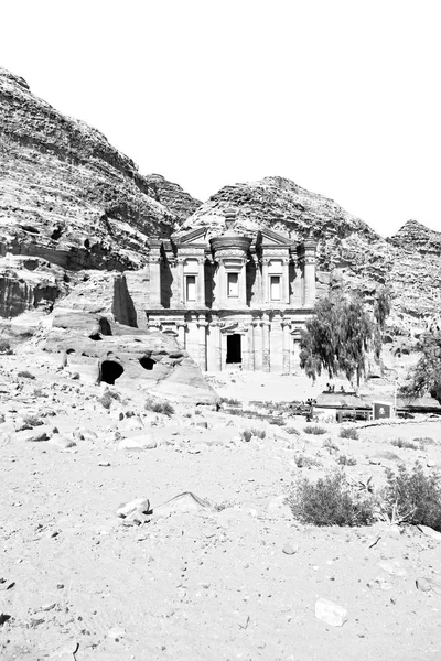 Antické Lokality Petry Jordánsku Krásný Klášter Div Worl — Stock fotografie