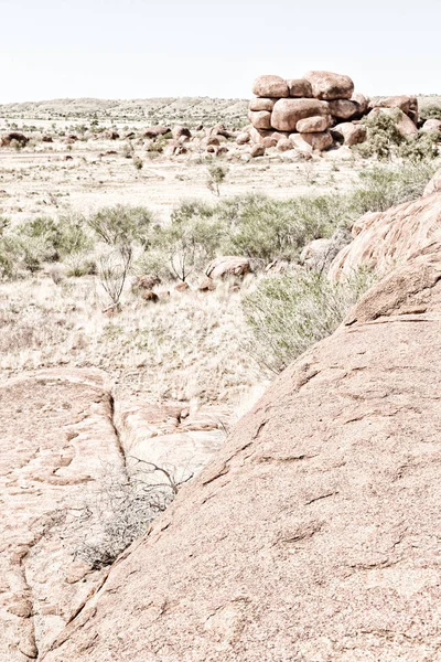 Australia Rocce Marmo Del Diavolo Nel Territorio Settentrionale — Foto Stock