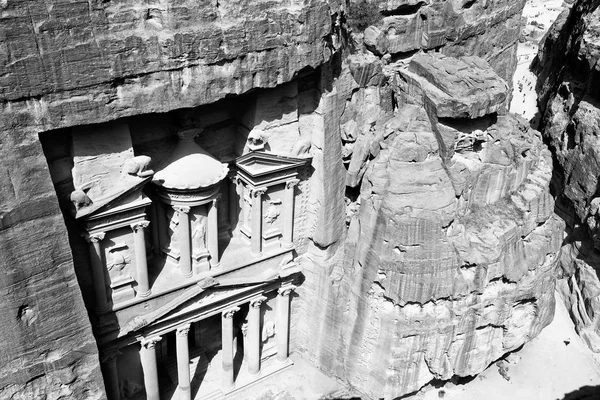 Desde Alto Sitio Antiguo Petra Jordania Hermosa Maravilla Del Mundo — Foto de Stock