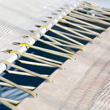 plastik battaniye ve ip bir katamaran, Avustralya soyut doku