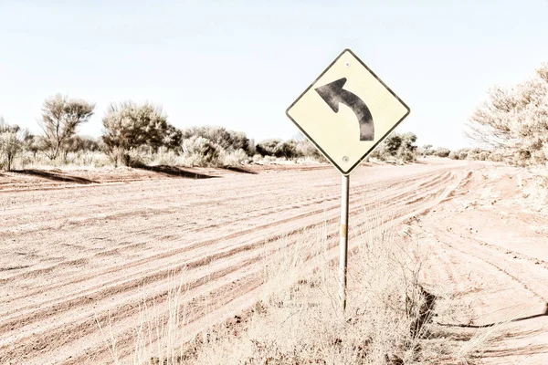 Australia Calle Interior Desierto Concepto Aventura — Foto de Stock