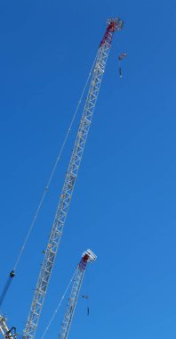 Avustralya iş boş gökyüzü kavramında vinç