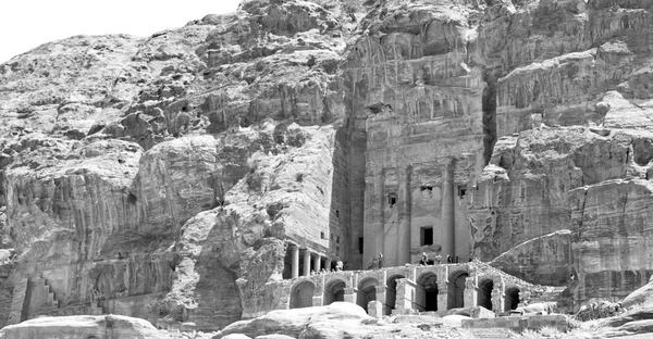 Grav Den Antika Platsen Petra Jordanien Den Vackra Undrar Worl — Stockfoto