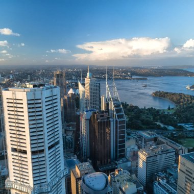 Avustralya'da sydney Kulesi görünümünden göz gökdelen ve hous
