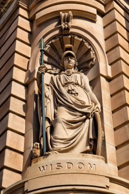 Avustralya sidney duvardaki antik heykel