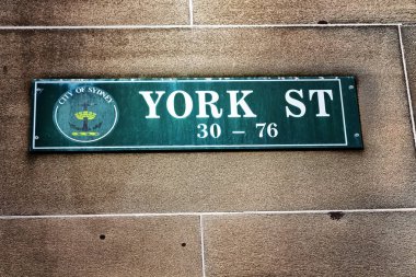 Avustralya sidney york street oturum açma duvar