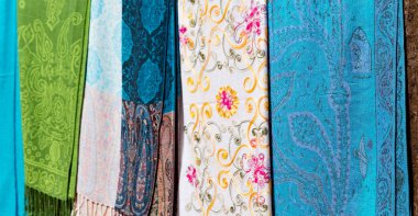 Pamuk geleneksel sembolik Arap eşarp arka plan soyut gibi doku