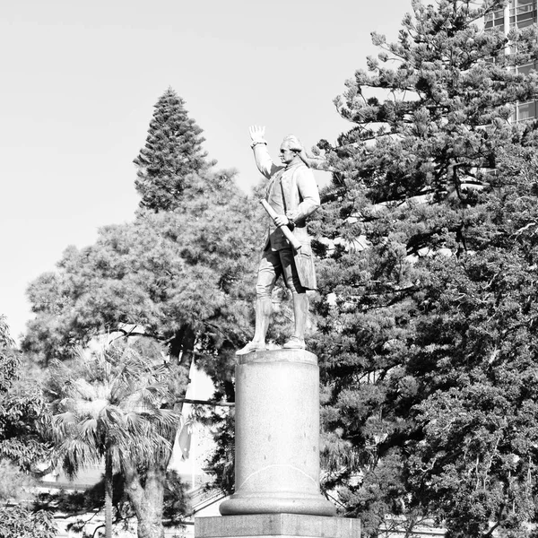 Austalia Içinde Sydney Kaptan Antika Heykeli Yemek Hyde Park — Stok fotoğraf