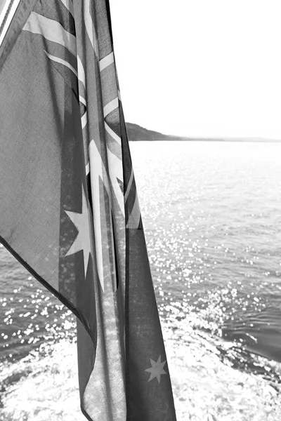 Dalam Australia Bendera Angkatan Laut Dalam Angin — Stok Foto