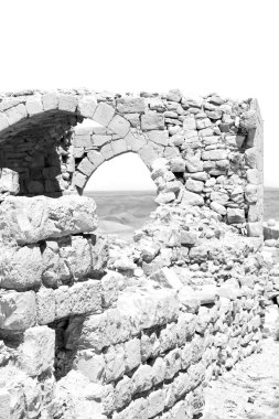 Jordan'ın eski kast kül shubak ve onun Kulesi gökyüzünde