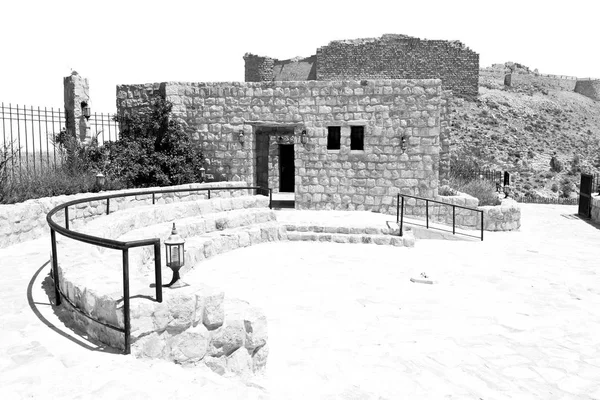 Jordania Vieja Casta Ceniza Shubak Torre Cielo — Foto de Stock