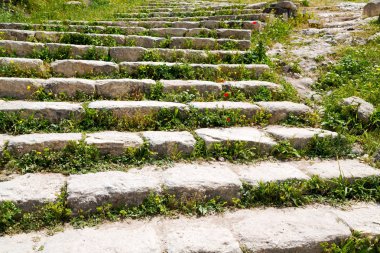 içinde um quais jordan antik terk stairwais çiçek ve çim ile