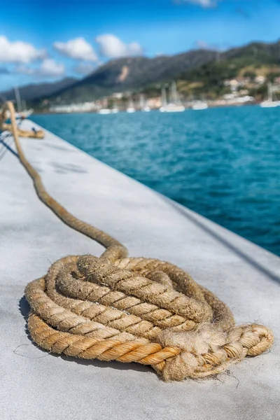 Catamarã Australiano Uma Corda Velha Céu Como Conceito Abstrato — Fotografia de Stock