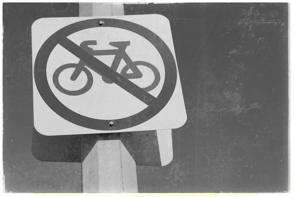 Australien Das Zeichen Kein Fahrrad Klaren Himmel — Stockfoto
