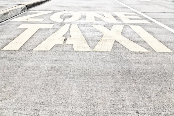 Australien Die Den Asphalt Gemalte Linie Für Die Taxizone — Stockfoto