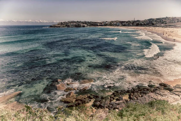 Australien Stranden Turisten Och Reportrarnas — Stockfoto