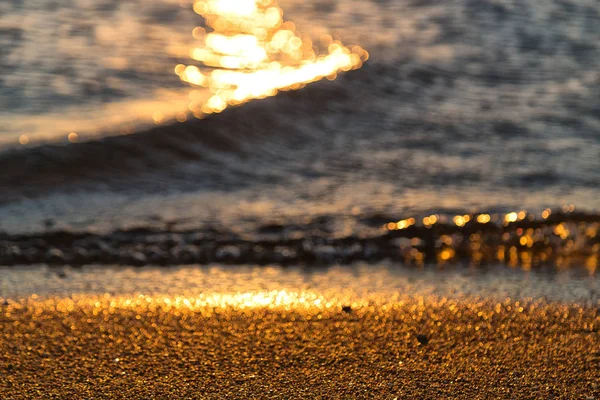 Rozmazaný Austrálii Pojmu Relaxovat Moři Reflex Zlaté Slunce — Stock fotografie