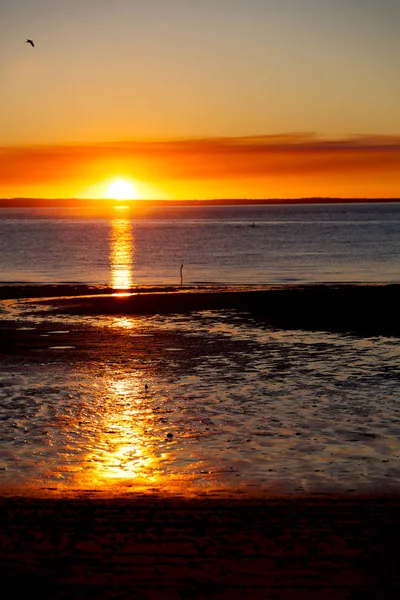 Belo Pôr Sol Acima Oceano Austrália — Fotografia de Stock