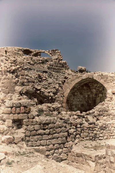 Jordan Die Alte Kaste Der Asche Shubak Und Sein Turm — Stockfoto