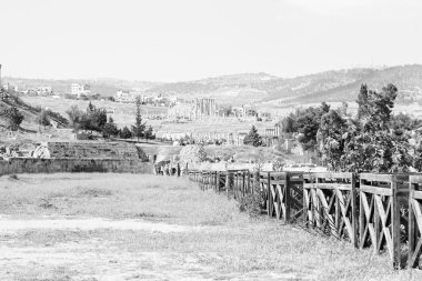 : Jerash jordan antik arkeolojik site turist için klasik miras
