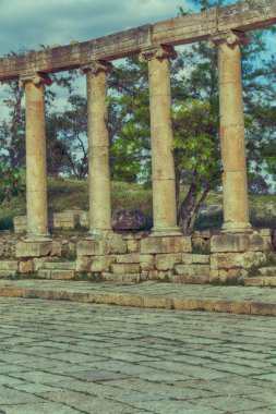 : Jerash jordan antik arkeolojik site turist için klasik miras