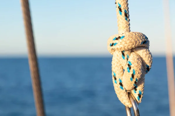 Australian Catamaran Old Rope Sky Abstract Concept — Stock Photo, Image