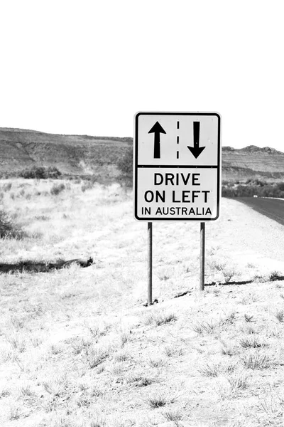 Australia Sign Drive Left Concept Safety — Stock Photo, Image