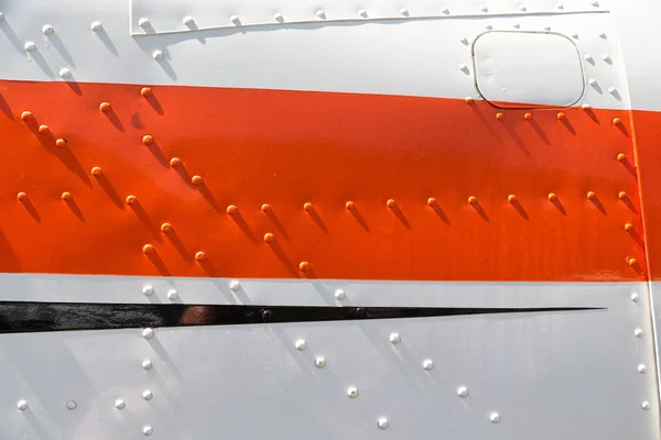Abstracte Textuur Achtergrond Van Metalen Klinknagel Vliegtuig — Stockfoto