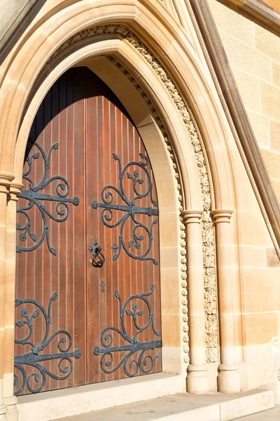 Australia Sydney Santa Mary Iglesia Antigua Entrada Religius Concepto —  Fotos de Stock