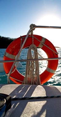 Avustralya lifebuoy tekne ile okyanusa Emanet kavramı