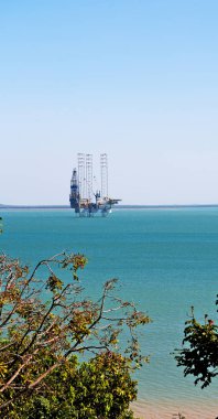 Avustralya sanayi bir off shore ile kavramı platformu açık okyanusta