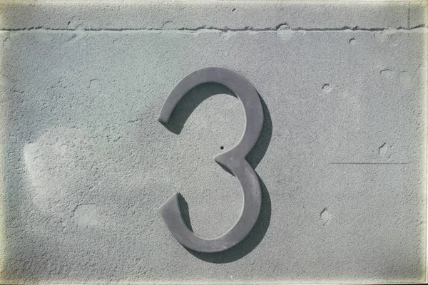 Closeup Number House Street Background — Stock Photo, Image