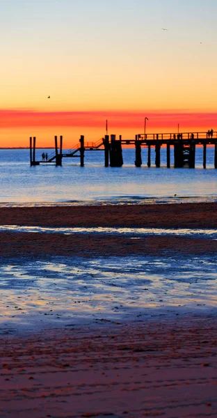 Австралии Причал Пляжа Херви Бей Фрейзер Острова Рай Концепции Расслабиться — стоковое фото