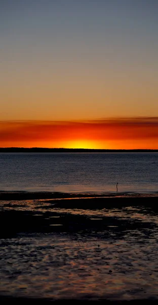 Austrália Pôr Sol Oceano Como Conceito Relaxar Férias — Fotografia de Stock