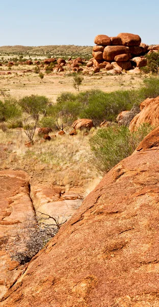 Australia Skały Diabeł Marmuru Terytorium Północnym — Zdjęcie stockowe