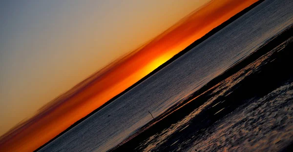 Australie Coucher Soleil Dans Océan Comme Concept Détente Vacances — Photo