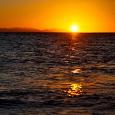Avustralya'da Okyanusu günbatımı tarihlerde kavramı relax ve tatil