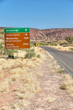 Çölde Avustralya outback yön kavramı
