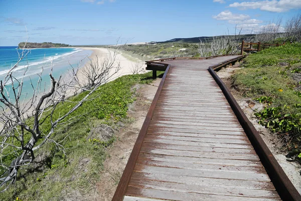 Στην Αυστραλία Διάβαση Πεζών Στο Νησί Παραλία Hervey Bay Fraser — Φωτογραφία Αρχείου